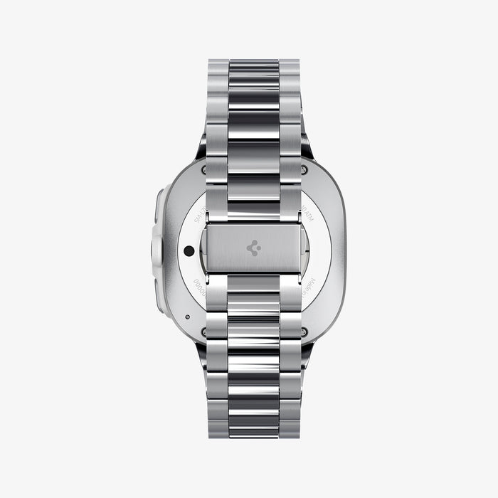 AMP08823 - Watch Ultra (47mm) Modern Fit 316L Band in Silver showing the partial back and bottom