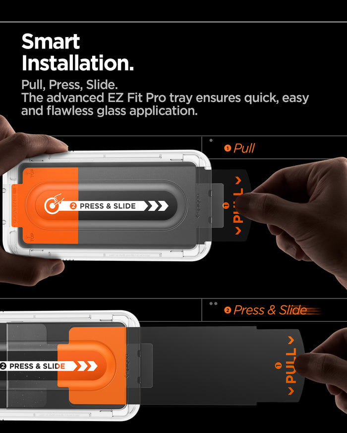 AGL09576 - Galaxy Z Fold 7 Series - GLAS.tR EZ Fit Pro smart installation. Pull, press, slide. the advanced EZ fit pro tray ensures quick easy and flawless glass application.