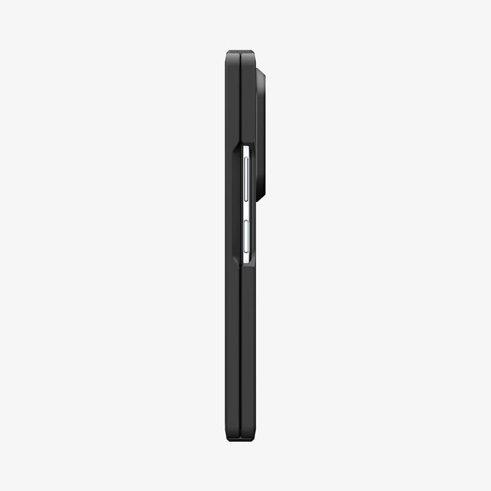 ACS11499 - Galaxy Z Fold 8 Ultra Tough Armor Pro (Mag Fit) Black showing side profile of Galaxy Z Fold 8 Ultra case with volume and power buttons, and slim raised bumper edge