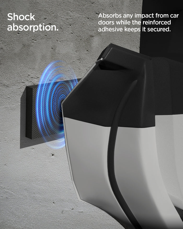 ACP10400 - Garage Wall Protector | WP100 showing how it absorbs any impact from car doors while the reinforced adhesive keeps it secured