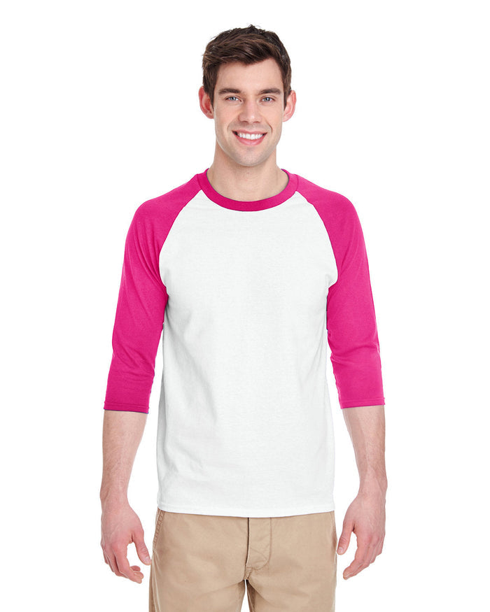 Gildan G570 Adult Heavy Cotton 3/4-Raglan Sleeve T-Shirt