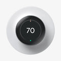 AHP09218 - Google Nest Learning Thermostat 4th Gen Wall Plate in Matte White showing the front