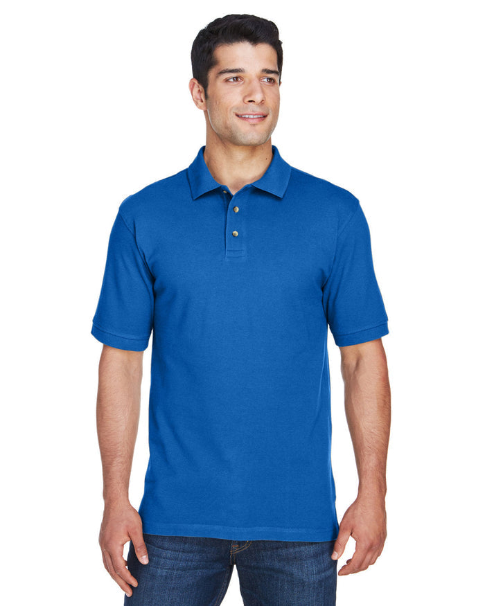 Harriton M200 Men's 6 oz. Ringspun Cotton Piqué Short-Sleeve Polo