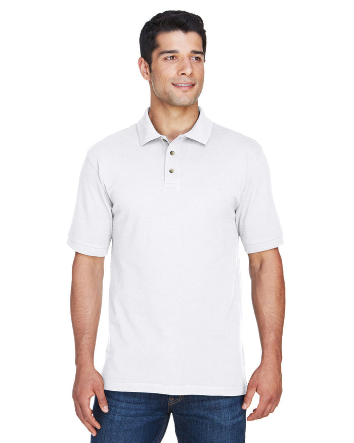 Harriton M200 Men's 6 oz. Ringspun Cotton Piqué Short-Sleeve Polo