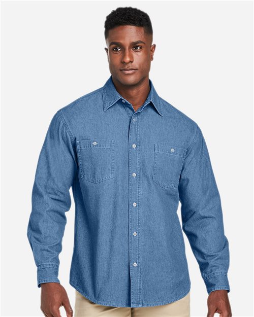 Harriton M540 Unisex Denim Shirt Jacket