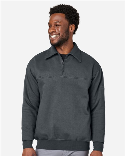 Harriton M712 Unisex ClimaBloc Heavyweight Tactical Quarter-Zip Pullover