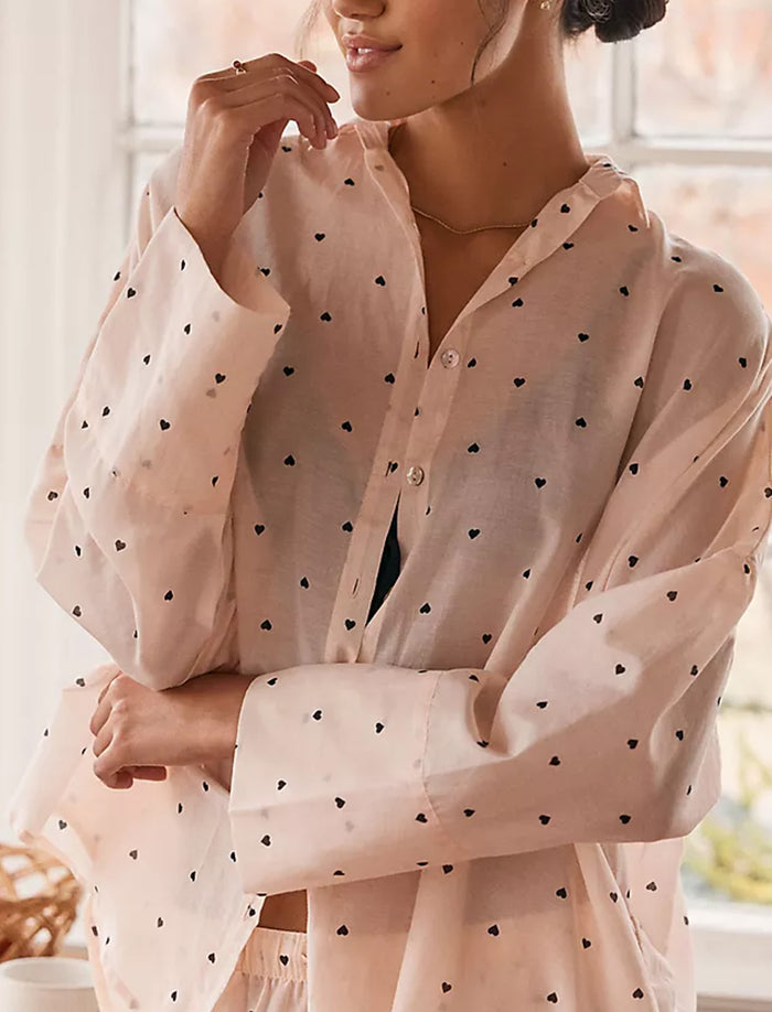 Hearts Full Length PJ Set