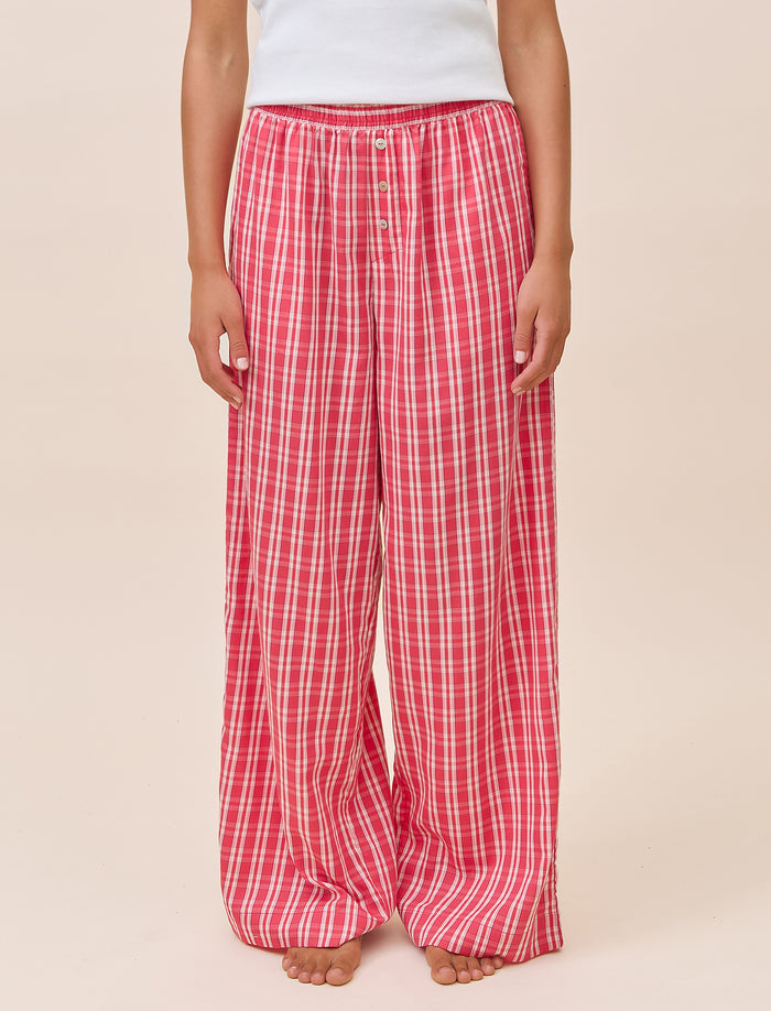 Holiday Plaid Full Length Pant