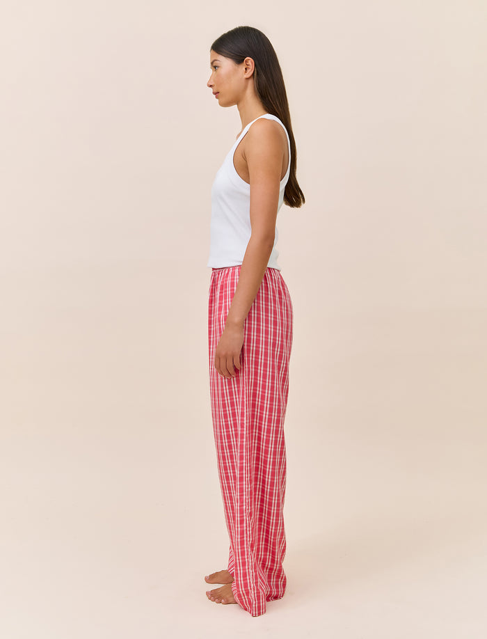 Holiday Plaid Full Length Pant