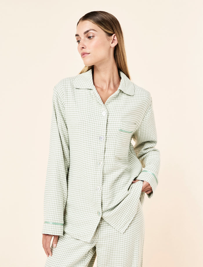 Houndstooth Cozy Full Length PJ Set