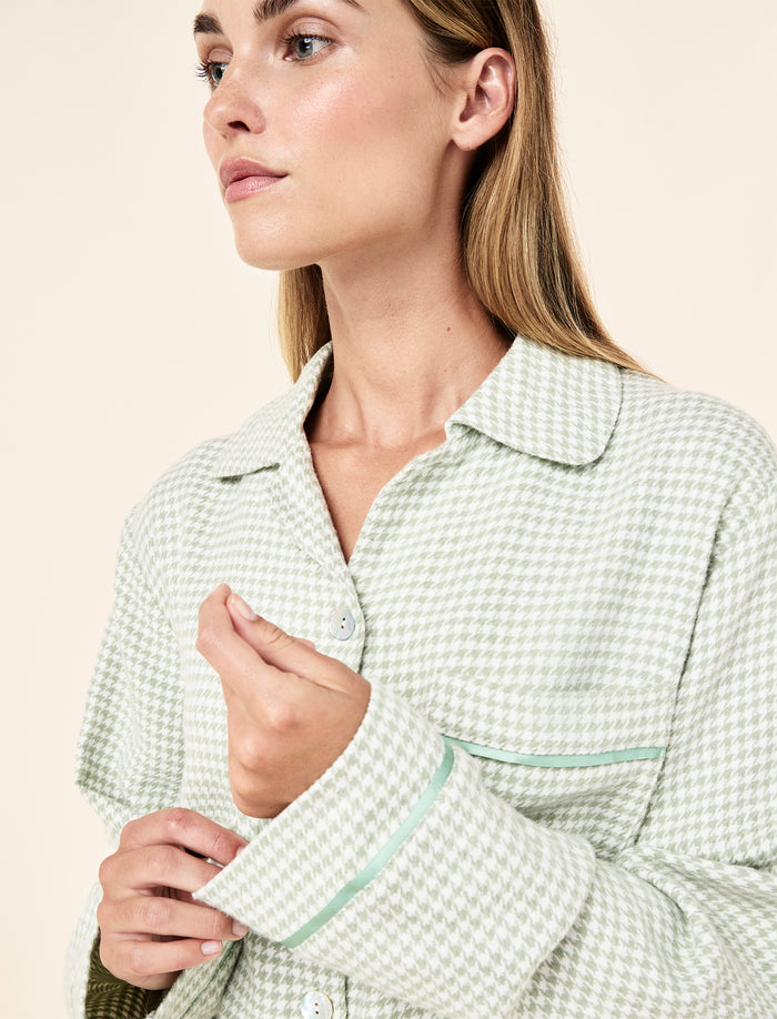 Houndstooth Cozy Full Length PJ Set