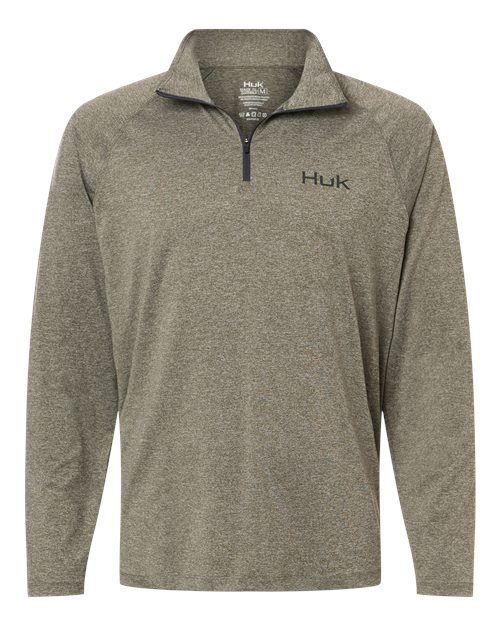 HUK H1200715 Men's Airweight Heather Quarter-Zip Pullover