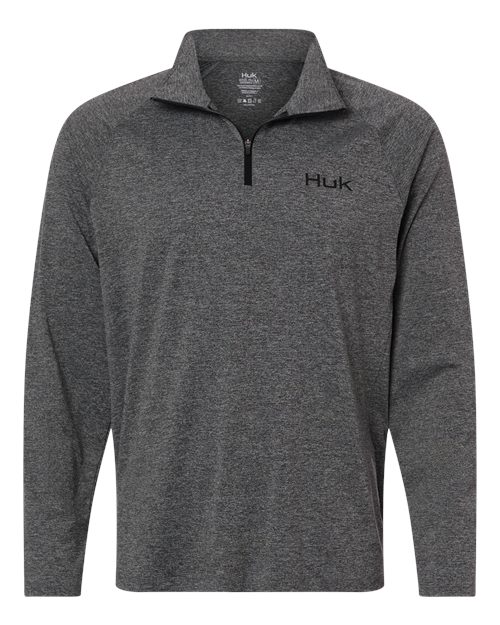 HUK H1200715 Men's Airweight Heather Quarter-Zip Pullover