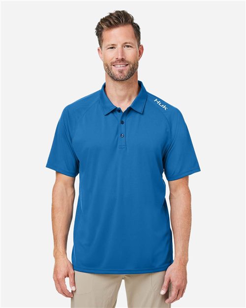 HUK H12L005 Men's LoPro Solid Performance Polo