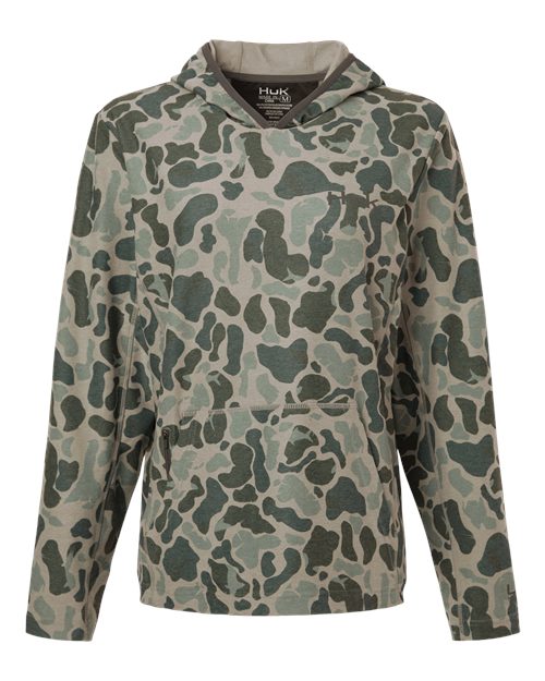 HUK H6130037 Women's Coldfront KC Print Hooded Sweatshirt