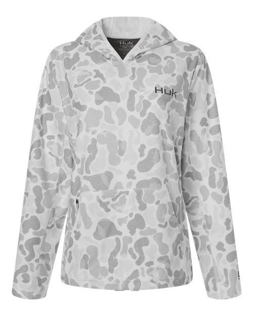 HUK H6130037 Women's Coldfront KC Print Hooded Sweatshirt