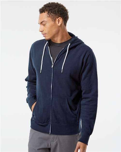 Independent Trading Co. AFX90UNZ Lightweight Full - Zip Hooded Sweatshirt - Ninja Transfers