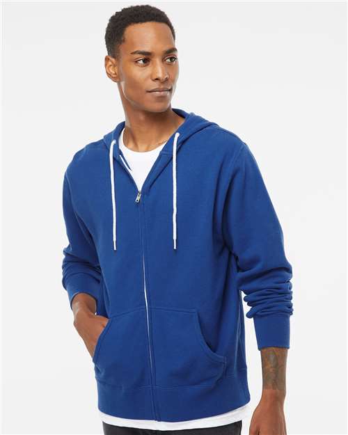 Independent Trading Co. AFX90UNZ Lightweight Full - Zip Hooded Sweatshirt - Ninja Transfers
