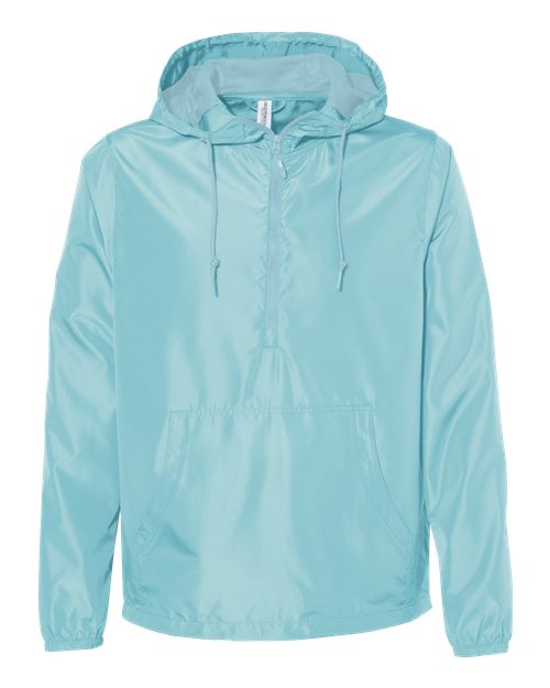 Independent Trading Co. EXP54LWP Lightweight Quarter - Zip Windbreaker Pullover Jacket - Ninja Transfers