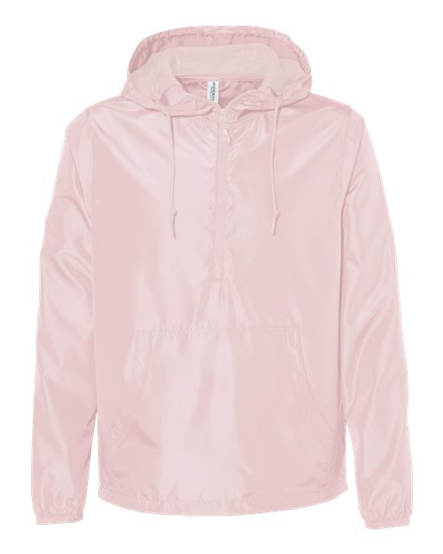 Independent Trading Co. EXP54LWP Lightweight Quarter - Zip Windbreaker Pullover Jacket - Ninja Transfers
