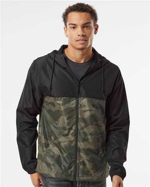 Independent Trading Co. EXP54LWZ Lightweight Windbreaker Full - Zip Jacket - Ninja Transfers