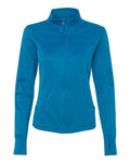Independent Trading Co. EXP60PAZ Women's Poly - Tech Full - Zip Track Jacket - Ninja Transfers