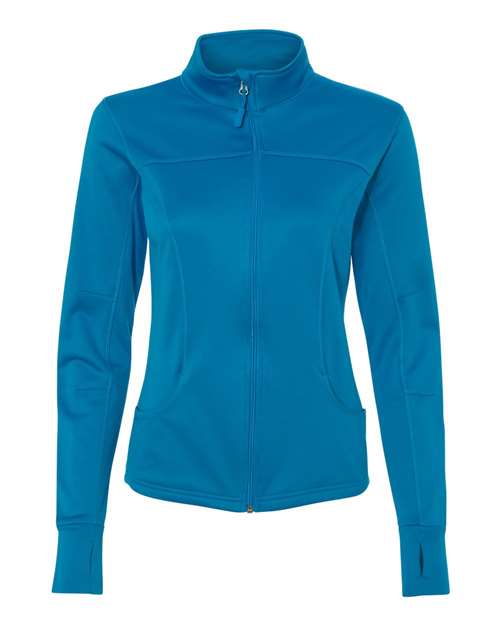 Independent Trading Co. EXP60PAZ Women's Poly - Tech Full - Zip Track Jacket - Ninja Transfers