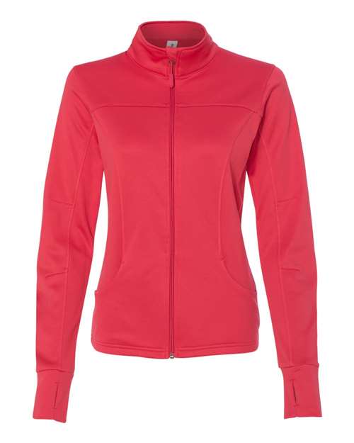 Independent Trading Co. EXP60PAZ Women's Poly - Tech Full - Zip Track Jacket - Ninja Transfers