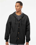 Independent Trading Co. EXP95NB Water - Resistant Hooded Windbreaker - Ninja Transfers