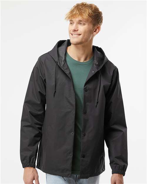 Independent Trading Co. EXP95NB Water - Resistant Hooded Windbreaker - Ninja Transfers