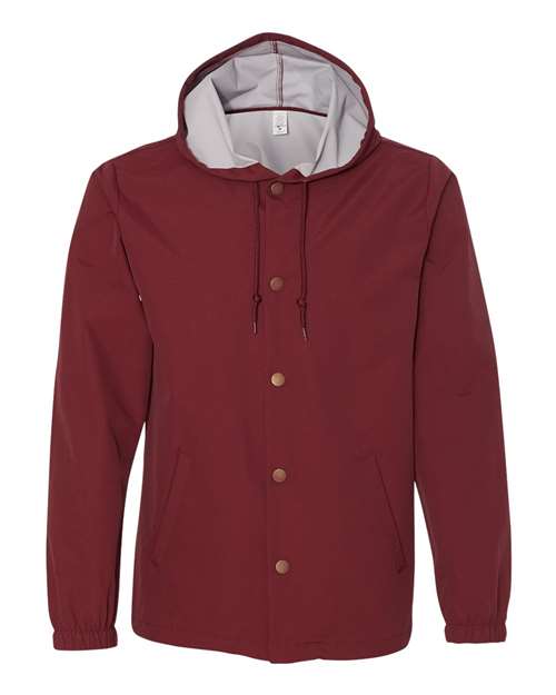 Independent Trading Co. EXP95NB Water - Resistant Hooded Windbreaker - Ninja Transfers