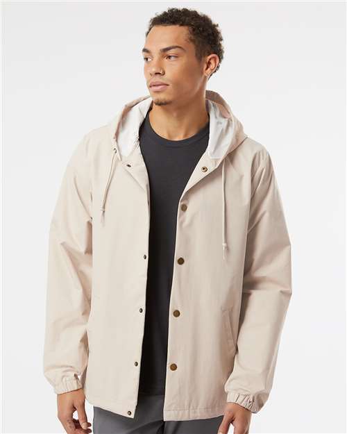 Independent Trading Co. EXP95NB Water - Resistant Hooded Windbreaker - Ninja Transfers