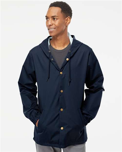 Independent Trading Co. EXP95NB Water - Resistant Hooded Windbreaker - Ninja Transfers