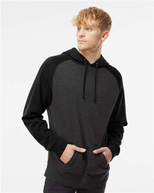 Independent Trading Co. IND40RP Raglan Hooded Sweatshirt - Ninja Transfers