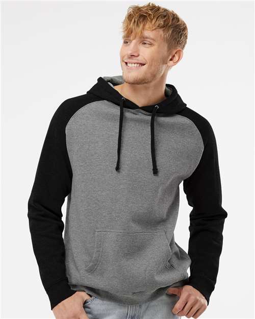 Independent Trading Co. IND40RP Raglan Hooded Sweatshirt - Ninja Transfers