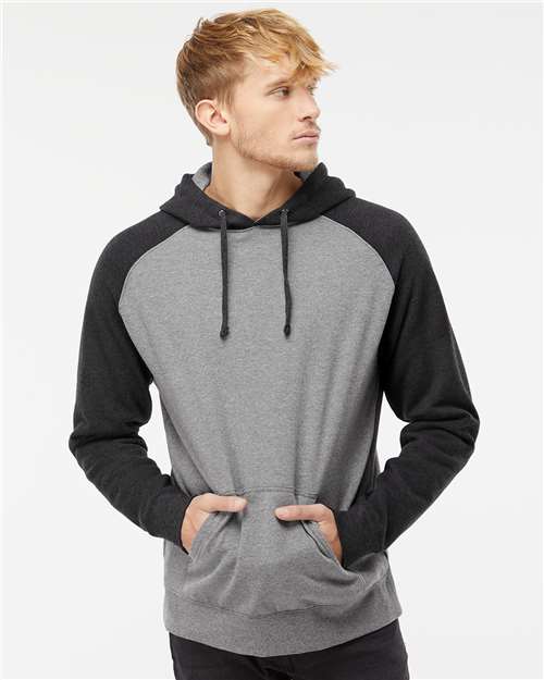 Independent Trading Co. IND40RP Raglan Hooded Sweatshirt - Ninja Transfers