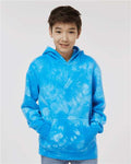 Independent Trading Co. PRM1500TD Youth Midweight Tie - Dyed Hooded Sweatshirt - Ninja Transfers