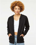 Independent Trading Co. PRM33SBZ Special Blend Raglan Full - Zip Hooded Sweatshirt - Ninja Transfers