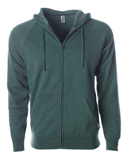 Independent Trading Co. PRM33SBZ Special Blend Raglan Full - Zip Hooded Sweatshirt - Ninja Transfers