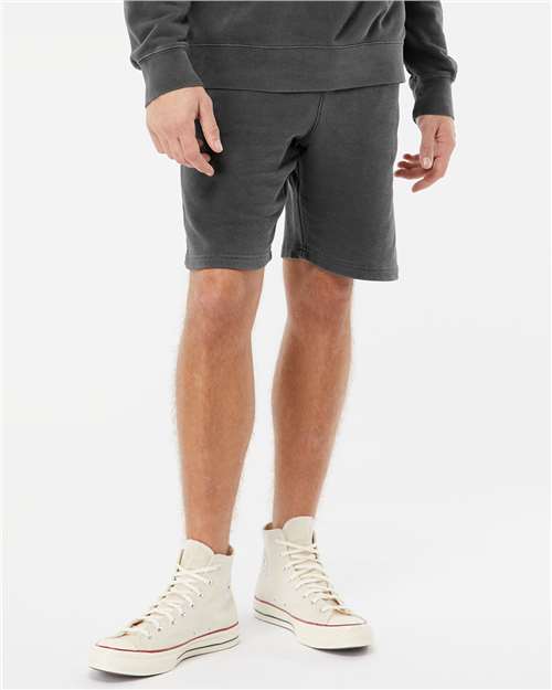 Independent Trading Co. PRM50STPD Pigment - Dyed Fleece Shorts - Ninja Transfers