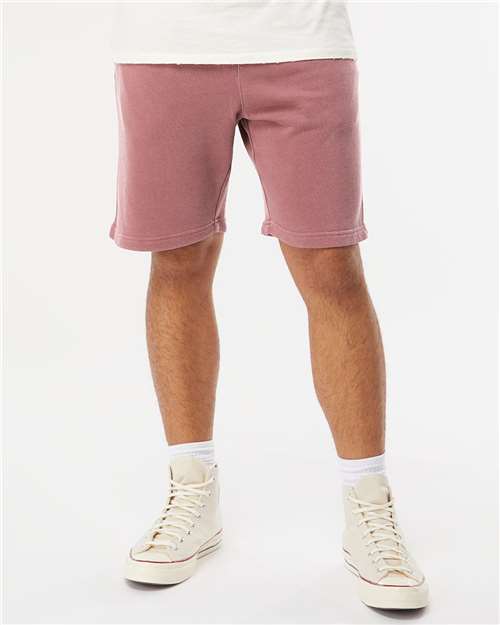 Independent Trading Co. PRM50STPD Pigment - Dyed Fleece Shorts - Ninja Transfers