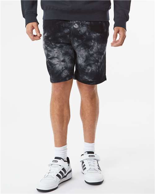Independent Trading Co. PRM50STTD Tie - Dyed Fleece Shorts - Ninja Transfers