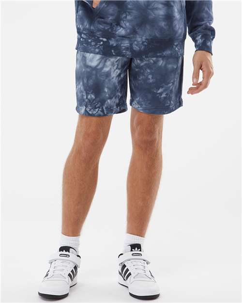 Independent Trading Co. PRM50STTD Tie - Dyed Fleece Shorts - Ninja Transfers