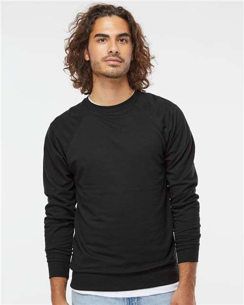 Independent Trading Co. SS1000C Icon Lightweight Loopback Terry Crewneck Sweatshirt - Ninja Transfers