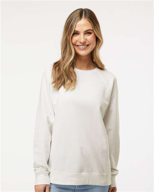 Independent Trading Co. SS1000C Icon Lightweight Loopback Terry Crewneck Sweatshirt - Ninja Transfers