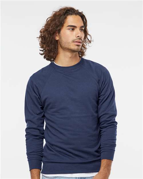Independent Trading Co. SS1000C Icon Lightweight Loopback Terry Crewneck Sweatshirt - Ninja Transfers