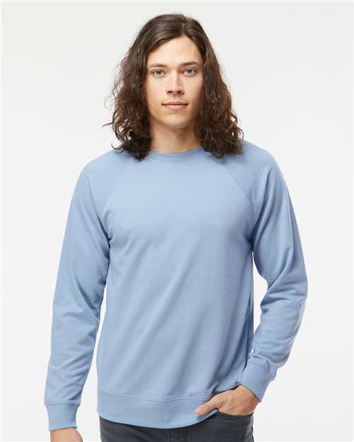 Independent Trading Co. SS1000C Icon Lightweight Loopback Terry Crewneck Sweatshirt - Ninja Transfers