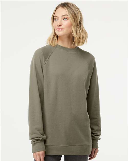 Independent Trading Co. SS1000C Icon Lightweight Loopback Terry Crewneck Sweatshirt - Ninja Transfers