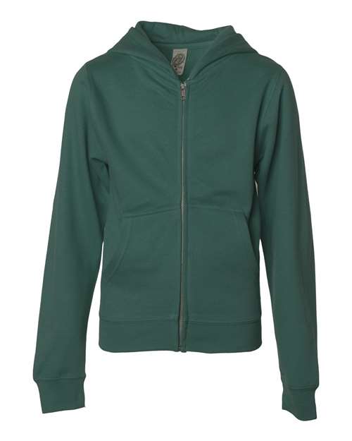 Independent Trading Co. SS4001YZ Youth Midweight Full - Zip Hooded Sweatshirt - Ninja Transfers