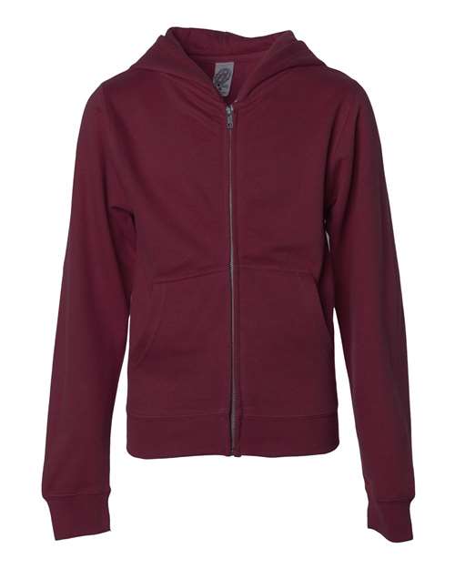 Independent Trading Co. SS4001YZ Youth Midweight Full - Zip Hooded Sweatshirt - Ninja Transfers